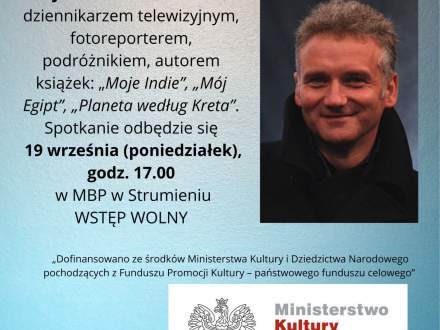 Plakat- spotkanie autorskie z Jarosławem Kretem
